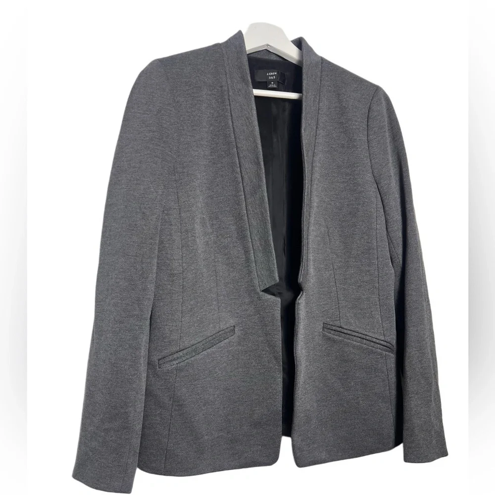 JCrew Going Out Open Grey Blazer